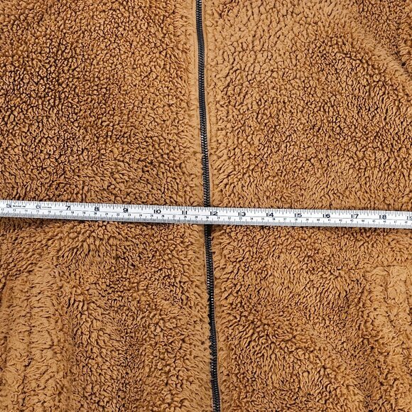 Free Country Fuzzy Full Zip Fleece Jacket Women's Size XL Brown Sherpa - Picture 3 of 5